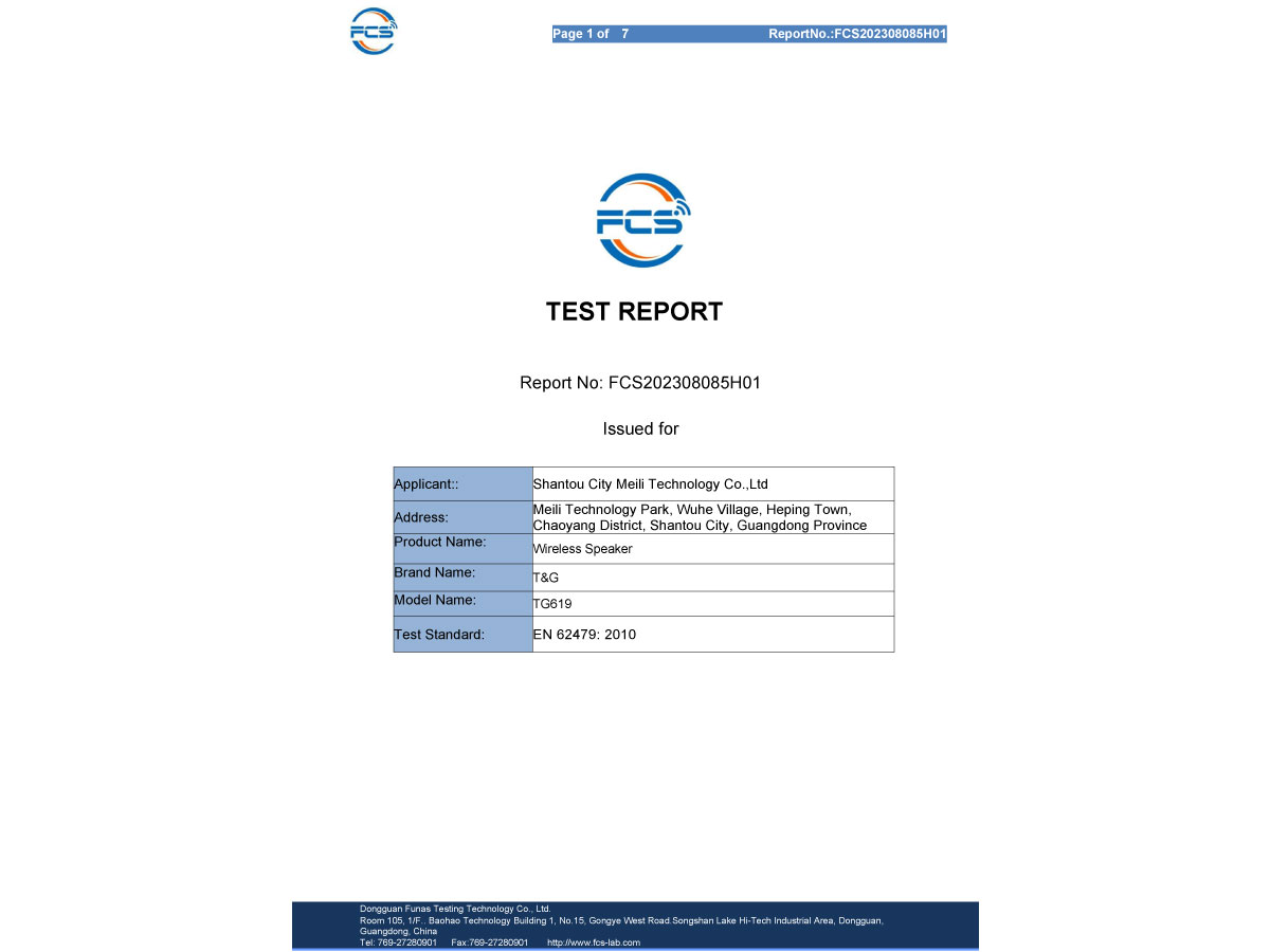 EMF-EN62479 report